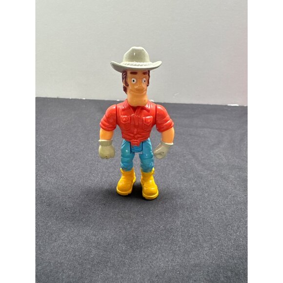 Vintage Cowboy Action Figure Toy With Yellow Boots & Hat Retro Collectible For K - Picture 1 of 4